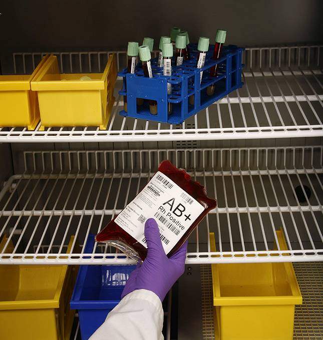 Blood bag label