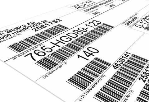 Auto parts barcode label