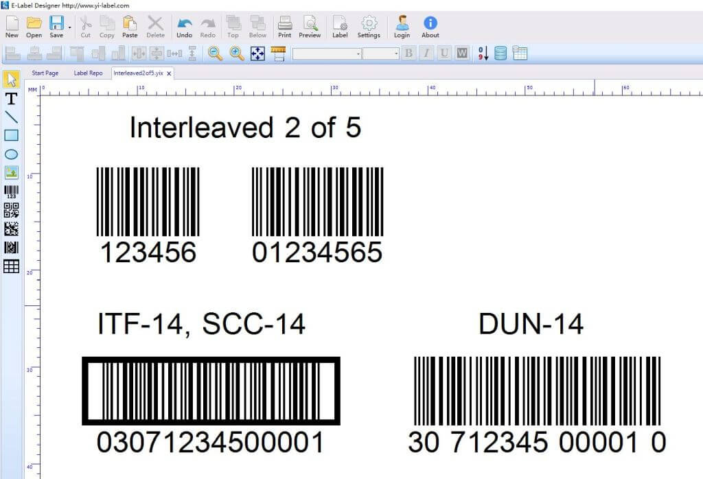  of 5 barcodes